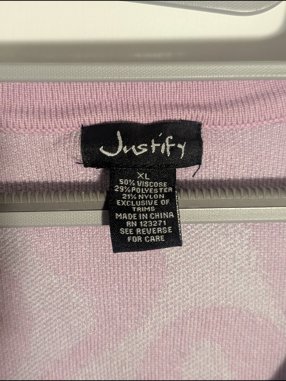 Justify Wavy Abstract Cropped Cardigan Sweater Pastel Purple Mint Green Size XL - Picture 3 of 6